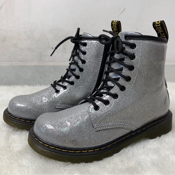 Dr. Martens Other - Dr Martens 1460 Kid's Silver Glitter Boots Size 3